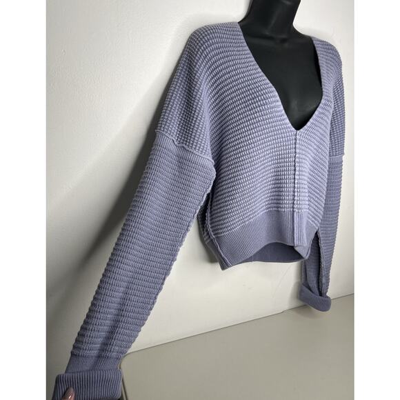 New We The Free Into You Pullover Blue Granite Women’s Size XS - Picture 3 of 8